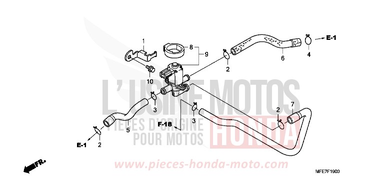 AIR INJECTION CONTROLVALVE for Shadow Aero CANDY BLAZE ORANGE (YR196) from 2010